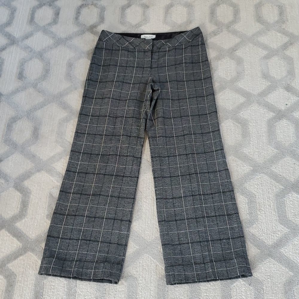 WHBM Straight Leg Plaid Pants